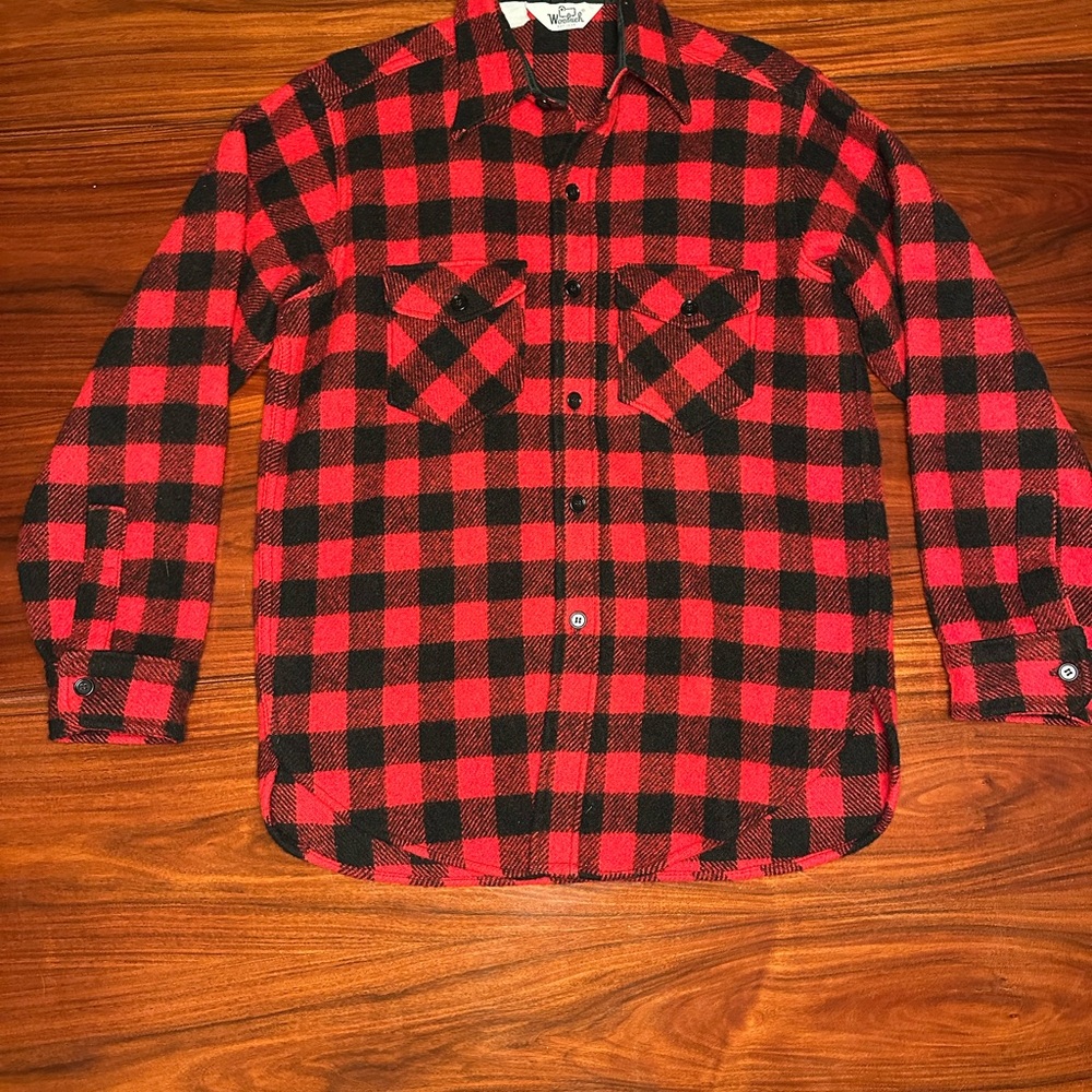 Woolrich Red and Black Plaid Men's Shirt